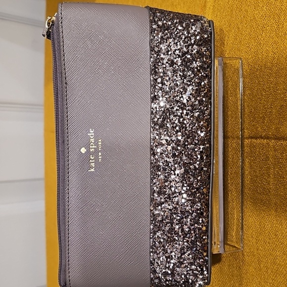 Kate Spade Little Shiloh All That Glitters Cosmetic Make-up Bag - Taupe … - Picture 1 of 12